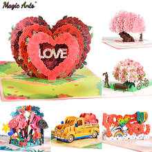 Pop Up Love Card Valentines Day Birthday Anniversary 3D Greeting Cards for Couples Wife Husband Handmade Gift 2024 - buy cheap