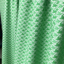 Bright green houndstooth jacquard fabric spring and autumn women's skeleton hard coat fashion clothing fabric free shipping 2024 - buy cheap