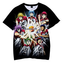 Kuroko-Camiseta de baloncesto 3D para hombre y mujer, camisa de manga corta con cuello redondo, ropa de calle Harajuku de Anime japonés, moda de verano 2024 - compra barato