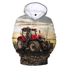 2021 Car Tractor 3D Print Hoodie Sweatshirts Men Women Fashion Casual Funny Pullover Unisex Streetwear Oversized Hoodies 2024 - купить недорого