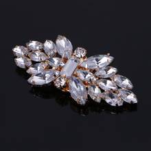 Gold Tone Rhinestone Shoe Clips Flower Glass Wedding Diamante Sparkle Fashion 2024 - buy cheap