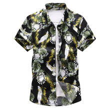 2020 Summer Men's Hawaiian Shirt Fashion Casual Beach Style Short Sleeve Flower Printed Shirt Tops Clothes Plus Size 5XL 6XL 7XL 2024 - buy cheap