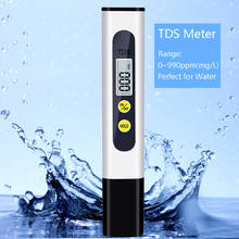 50 Pçs/lote Verificador Da Qualidade de Água Potável TDS Medidor Digital Analisador de Teste De Aquário Piscina 0 ~ 990 ppm de Sólidos Dissolvidos TDS Detector 2024 - compre barato