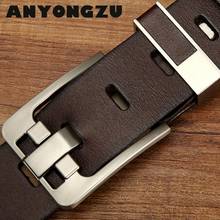 2020 ANYONGZU Design Luxury Men Belt Needle Buckle Genuine Cowskin High Quality Black Jeans Belts Business Retro Waistband 2024 - buy cheap