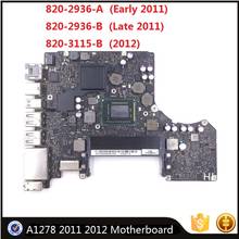 Placa mãe original para macbook pro 13, placa lógica a1278, 2011, 2012 anos, i7, 820-3115-b, 8820-2936-a 2024 - compre barato