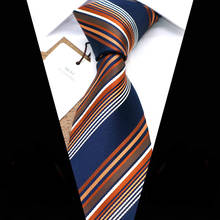 Yishline gravata masculina de 8 cm, gravata com várias listras, em tecido jacquard, masculina, para casamento 2020 2024 - compre barato