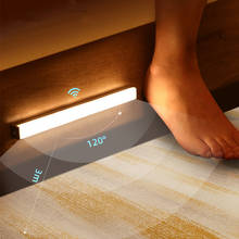 Sensor de movimento usb zk20, luz noturna led portátil recarregável sem fio, lâmpada para cozinha, armário, guarda-roupas, luz de fundo escada 2024 - compre barato