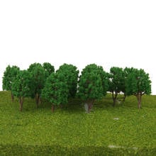 20 peças paisagem modelo árvores plásticas verdes 1:150, peças em escala 2024 - compre barato