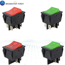 Interruptor de equipamento elétrico, botão verde vermelho 4pin 6pin 20a 250vac 25a 125vac