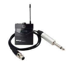 Cabo de bolso para guitarra e baixo, fio de instrumento akg 3pin mini xlr de 6.35mm, sistema de microfone sem fio 2024 - compre barato