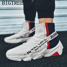 Calçados esportivos para o sexo masculino sapatos casuais mens Flyknit tênis hip hop sapatos brancos homens casuais sapatilhas s 2024 - compre barato