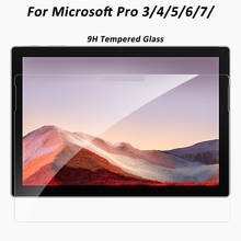 Protector de pantalla de vidrio templado para Microsoft Surface Pro 7, 6, 5, 4, 12,3 ', 2.5D, cubierta completa, película protectora para Surface Pro 3, 12,0' 2024 - compra barato