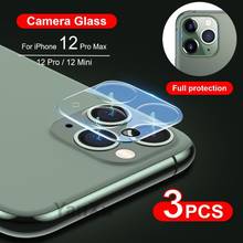 3pcs vidro temperado da câmera 3d para iphone 12 pro max 12 mini protetor de tela de lente de cobertura completa para iphone 11 pro max vidro da câmera 2024 - compre barato