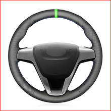 Black PU Leather DIY Car Steering Wheel Cover for Lada Vesta 2015-2019 Xray 2015 2016 2017 2018 2019 2024 - buy cheap