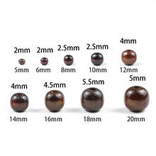 RBFHYER Brown Round Wooden Beads 5 6 8 10 25mm Ecofriendly Wood Spacer Loose Bead For Jewelry Necklace Bracelet Craft Making DIY 2024 - buy cheap