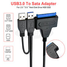 Sata кабель USB для Sata адаптер Sata USB 3,0 адаптер support 2,5 или 3,5 дюймов внешний SSD HDD жесткий диск двойной USB Sata кабель 2024 - купить недорого