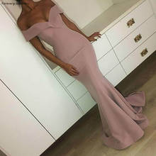 Шикарное розовое длинное платье для выпускного вечера скромная Русалка с коротким рукавом для торжеств, вечернее платье на заказ, большие размеры 2024 - купить недорого