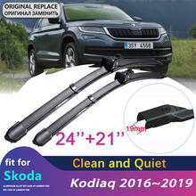 for Skoda Kodiaq 2016~2019 2017 2018 Car Wiper Blades Front Windscreen Windshield Wipers Car Accessories Stickers 2024 - compre barato