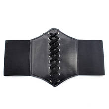 wide belt Leather Elastic corset Belt Tie up Waist belt Lace Up Waist Belt Body Shaper Girl Clothes Decoration 2024 - buy cheap