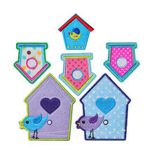 Parches de Casa de pájaro para planchar, Animal, corazón, amor, apliques bordados DIY, pegatinas para coser para ropa, bolsas de ropa, novedad 2024 - compra barato