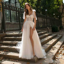 LORIE Princess Wedding Dress A Line Sexy  High Split Lace Boho Bridal Dresses Vestidos de novia Boho Wedding Gown 2024 - buy cheap