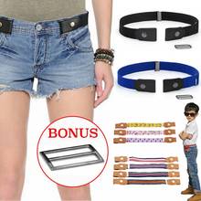 Cinturones elásticos para niños, cinturón de Jeans para hombres y mujeres, cinturones elásticos invisibles sin hebilla 2024 - compra barato