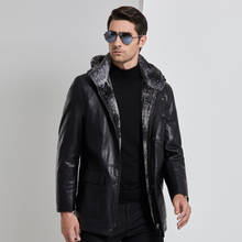Fashion Men Leather Jackets Coat Autumn Winter Male Hooded Warm PU Jackets Coats Men's Faux Jacket Overcoat 2024 - buy cheap