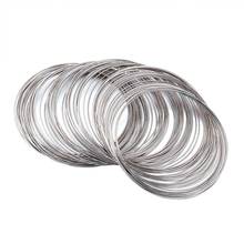100circles 0.5mm Steel Memory Wire For Beading Bangle Bracelet DIY Jewelry Making Platinum Color 65mm 2024 - buy cheap