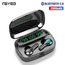 FBYEG tws wireless bluetooth earphone sport hifi headphone 5.0 with microphone stereo waterproof headset HD noise cancel earbuds 2024 - buy cheap