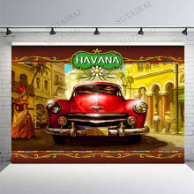 Vintage Car Cuba Havana Street Backdrop Birthday Party Child Portrait Custom Photo Background Photography Backdrop Quality Vinyl 2024 - buy cheap