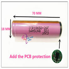 Protected 100% New Original 18650 ICR18650-26FM 2600mAh Li-ion 3.7v Rechargeable Battery With PCB Free Shipping 2024 - buy cheap