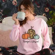 Thankful & Blessed Thanksgiving Sweatshirt Leopard Pumpkins Fashion Clothes Sweats Women't Outfits Pollovers tops 2024 - buy cheap