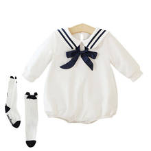 Baby Boys Sailor Collar Romper 2022 Baby White Bodysuits Summer Kids Cotton Rompers Newborn Infant Jumpsuit Children Clothes Set 2024 - buy cheap