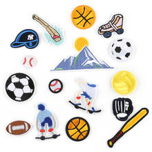 Outdoor Sports Motif Badge Football Baseball Ski Skate Swim Tennis Embroidery Iron on Sports Patch Clothing Appliques 2024 - buy cheap