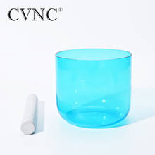 CVNC 432Hz 4 Octave 7'' Blue Clear Chakra Quartz Crystal Singing Bowl 2024 - buy cheap