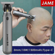 Máquina de corte de cabelo sem fio elétrica para homens máquina de corte de cabelo profissional 0mm com cabeça t lâmina finish 100-240v 2024 - compre barato