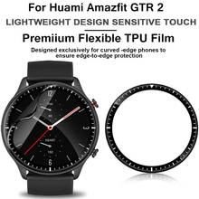 Protetor de tela para smartwatch huami amazfit gtr 2, 3d curvo, tpu, cobertura total, película protetora para smartwatch amazfit gtr 2 2024 - compre barato