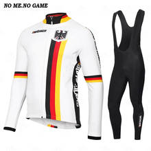 Nova alemanha equipe camisa de ciclismo definir men manga longa estrada corrida ciclismo wear inverno velo & sem velo bicicleta roupas casaco 2024 - compre barato