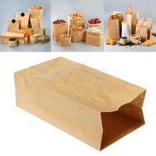 Bolsas de papel Kraft marrón de 12 tamaños, paquete de regalo para hornear galletas, comida para llevar, ecológico, 50 o 100 unidades 2024 - compra barato