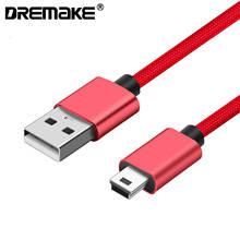 Кабель USB Type A 2,0/USB Mini-B в нейлоновой оплетке для зарядки и передачи данных, для контроллера MP3, MP4, PS3, цифровой камеры 2024 - купить недорого