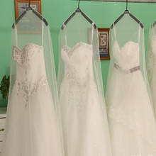 Capa de tule transparente para roupas, vestido de noiva e para casa, fio de malha protetor, longo, 160/180/200cm 2024 - compre barato