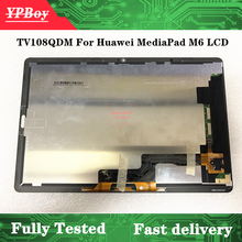 Tela lcd com sensor de toque para medimediapad m6 embutida, 10 polegadas, com wi-fi, 10.8 original tv108qdm 2024 - compre barato