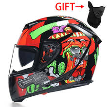A Gift Unisex Graffiti Cartoon Racing Off-Road Motorcycle Anti-Fog Motocross Motorbike Helmet Moto Casco Vintage 2024 - buy cheap
