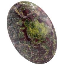 TUMBEELLUWA-piedra de Palma pulida ovalada de dragón Bloodstone, cristal curativo de bolsillo, equilibrio Reiki, 60mm x 20mm x 40mm, 1 pieza 2024 - compra barato