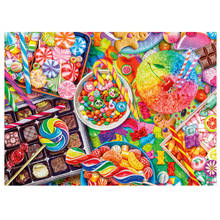 Colorful candy Diy Diamond Painting Cross Stitch Diamond Embroidery 5D Square Round Mosaic Rhinestone Pictures for kidsZP-1661 2024 - buy cheap