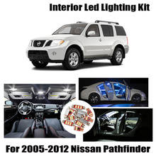 12 Bulbs White Car LED Interior Map Dome Light Kit Fit For Nissan Pathfinder 2005-2010 2011 2012 Trunk Cargo License Plate Lamp 2024 - buy cheap