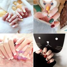 24pcs Cute Flower Fruit Fake Nails Daisy Peach Strawberry Lemon Grapefruit False Nails Tips Nail Extensions Artificial Nail Art 2024 - buy cheap