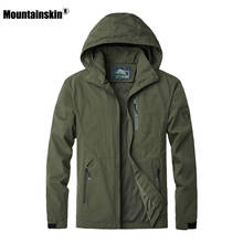 Mountainskin-chaquetas impermeables para hombre, abrigo cortavientos con capucha, ropa de marca, 5XL, SA523, novedad, primavera y otoño 2024 - compra barato