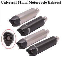 Universal 51mm Motorcycle GP Racing Exhaust Pipe Escape For Ninja 400 TMAX 530 KTM390 R1 Modified Carbon Fiber Muffler DB Killer 2024 - buy cheap