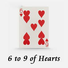 6 a 9 corações truques mágicos jogando cartas de poker truque mágico perto de rua ilusão gimmick mentalismo quebra-cabeça brinquedo magia cartão 2024 - compre barato